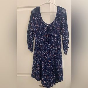 Blue dress with flowers size L